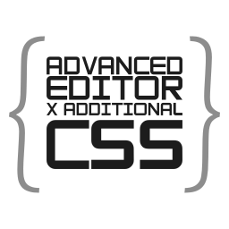 Advanced editor for Additional CSS logo