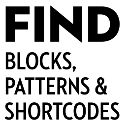 Find Blocks, Patterns & Shortcodes logo