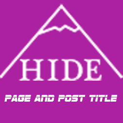 Hide Page And Post Title logo