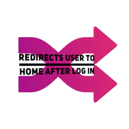 Redirect User to Homepage after log in logo