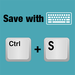 Save with keyboard logo