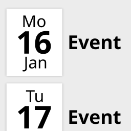 Simple event list for Elementor logo