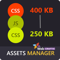 Assets manager, dequeue scripts, dequeue styles for WordPress logo