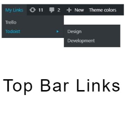 Top Bar Links, add custom links to the admin top bar logo