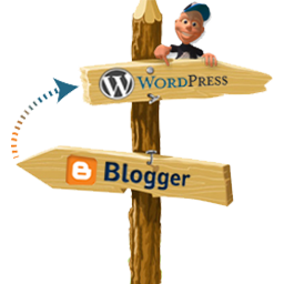 Blogger To WordPress logo