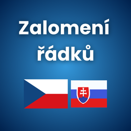 Zalomení řádků v češtině a slovenčine logo