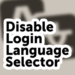 Disable Login Language Selector logo