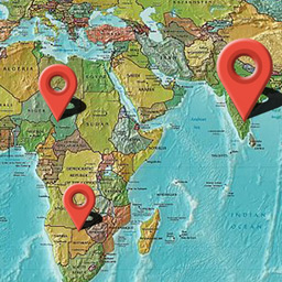 Many points on the map logo
