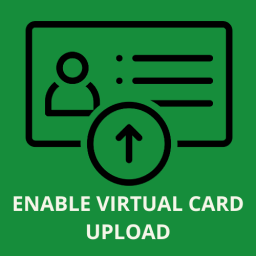 Enable virtual card upload – vcf,vcard logo
