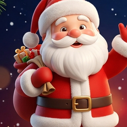 Rs Christmas Santa – Snowfall, Christmas Lights, Holiday Music, Flying Sleigh & Countdown logo