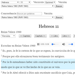 Bible Search and Audio / Biblia y Concordancia con Audio logo