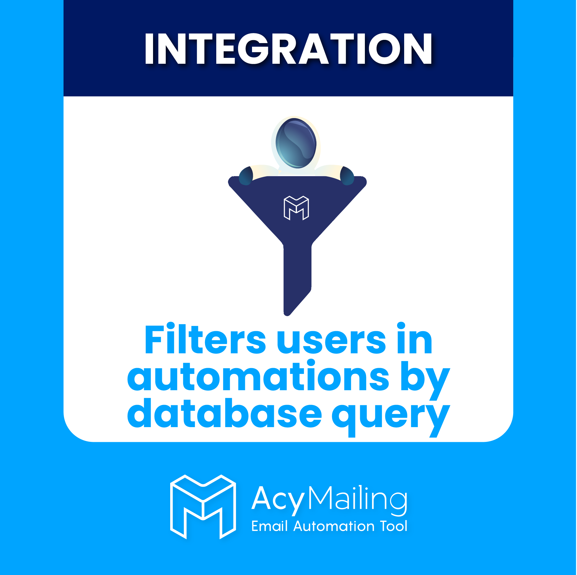 AcyMailing – Filter users in automations by database query logo