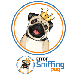 Error Sniffing Pug – Tells you what broke logo