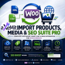 aXeMit Import Products, Media & SEO Suite for WooCommerce logo
