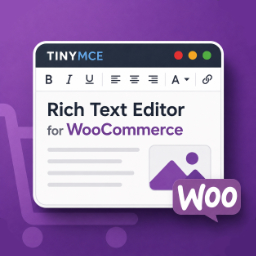 Term Description: Rich Text Editor (Powered by TinyMCE) for WooCommerce logo