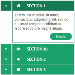 Accordion FAQ with Category logo