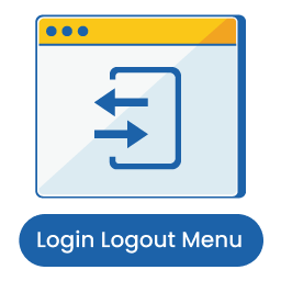 Login Logout Menu logo