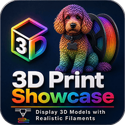 3D Print Showcase – Display 3D Models with Realistic Filaments logo