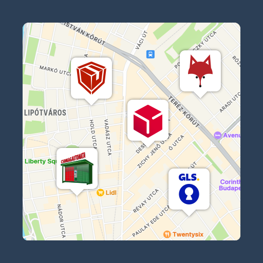 Csomagpontok és Címkék WooCommerce-hez logo