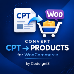Codeigni8 CPT to Product Converter for WooCommerce logo