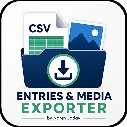 Entries & Media Exporter by Naren Jadav logo