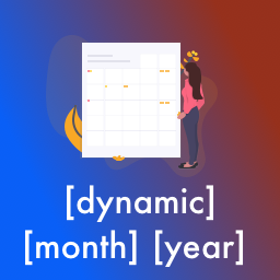 Dynamic Month & Year into Posts logo