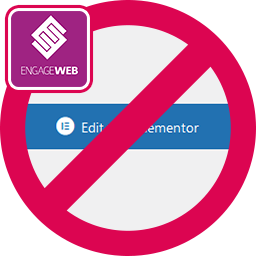 Hide Edit With Elementor logo