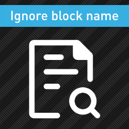 Ignore block names in search logo