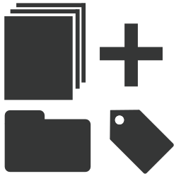 Pages with category and tag logo