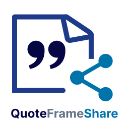 QuoteFrameShare – Beautiful Blockquotes with Citation, Copy & Social Share logo