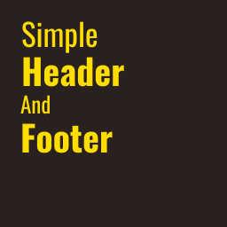 Simple Header and Footer logo