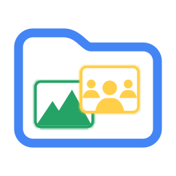 Image and video gallery from Google Drive logo