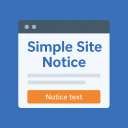 Simple Site Notice – Top Bar & Bottom Bar logo