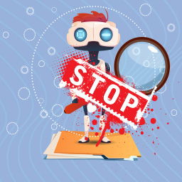 Search engines blocked warning logo