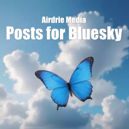 Airdrie Media Posts for Bluesky logo