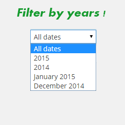 Admin filter posts by year logo