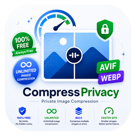 CompressPrivacy – Local Image Compression to WebP & AVIF logo