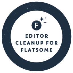Editor Cleanup For Flatsome: FDP add-on to clean up the Flatsome UX Builder logo