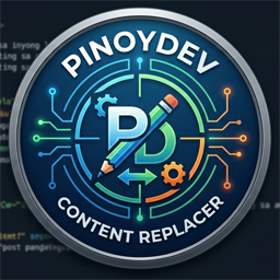 Pinoydev Content Replacer for Posts logo
