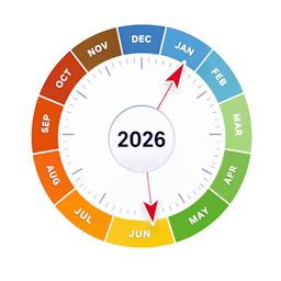 PCIO Year Wheel logo