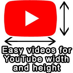 Easy videos for YouTube width and height logo