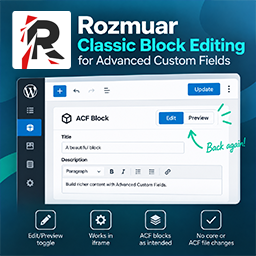 Rozmuar Classic Block Editing for Advanced Custom Fields logo