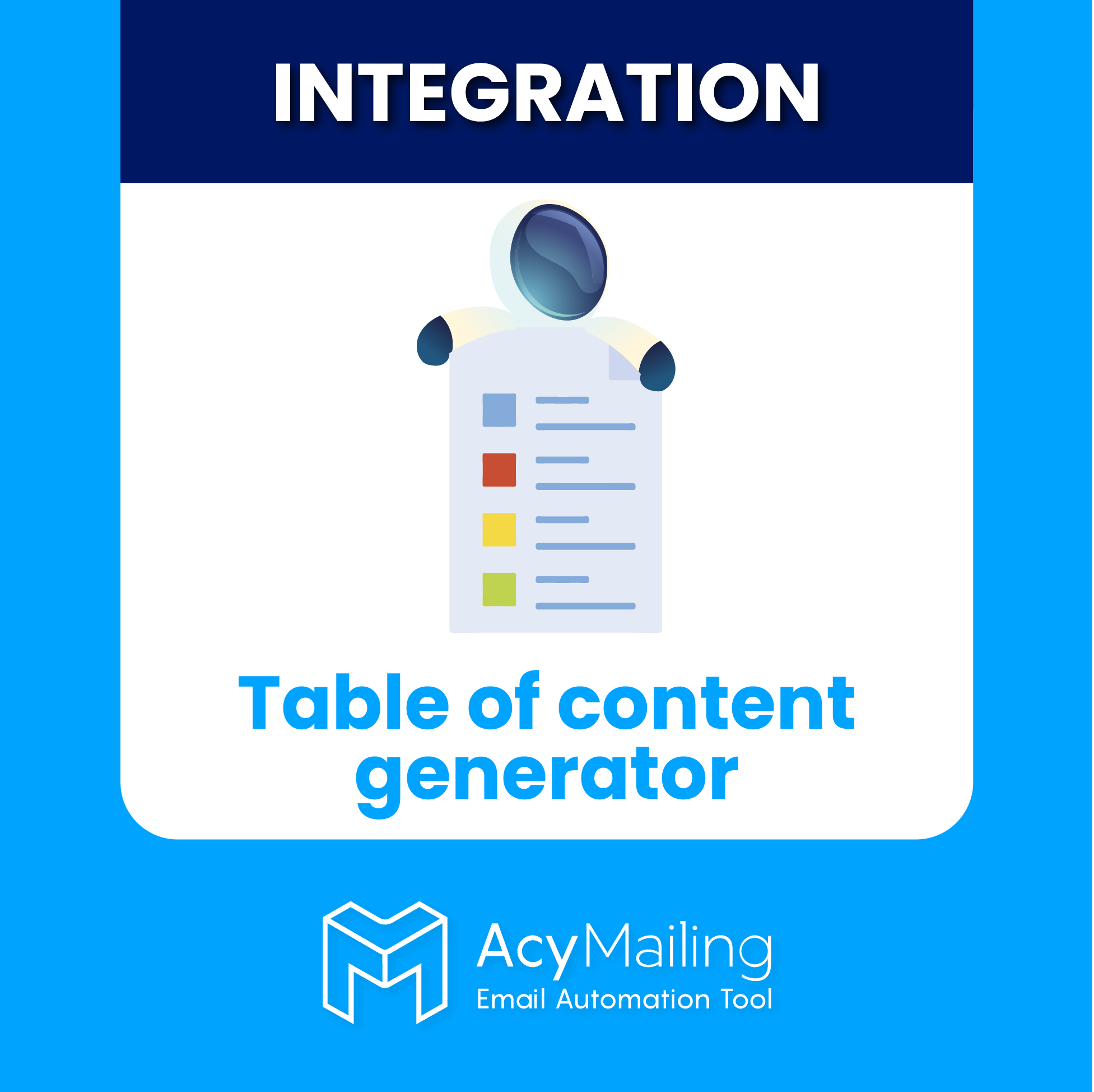 AcyMailing – table of contents generator logo