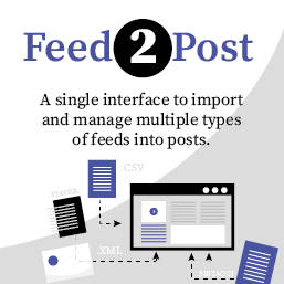 Feed2Post – Import feeds as posts and users logo