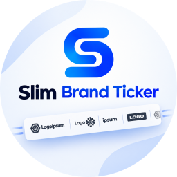 Slim Brand Ticker – Brand, Icon, Logo Slider logo